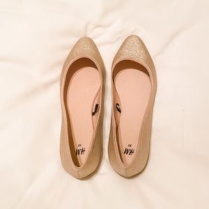 H&M champagne flats